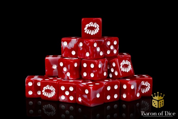 Dice Terninges 195 166   25 Terninger Baron Of Dice: D6   -sidet  Bloody Maw  Square Corners