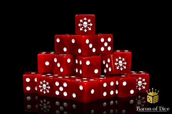 Dice Terninges 195 166   25 Terninger Baron Of Dice: D6   -sidet  Chaos Skull  Square Corners