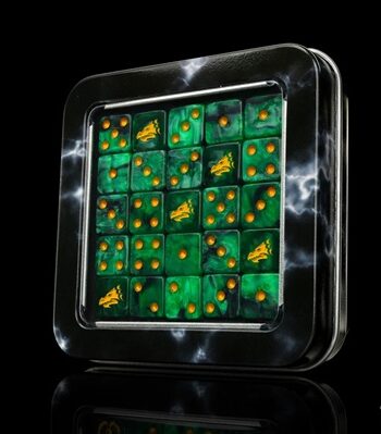 Dice Terninges 195 166   25 Terninger Baron Of Dice: D6   -sidet  Drake Green   Gold  Square Corners