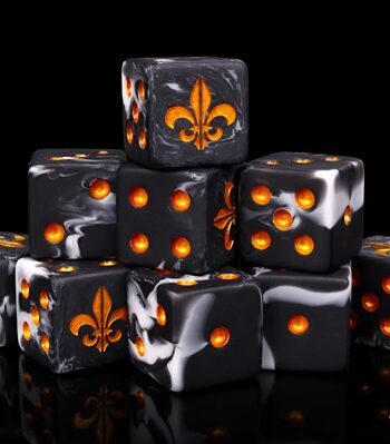 Dice Terninges 195 166   25 Terninger Baron Of Dice: D6   -sidet  Fleur De Lis Heritage  Square Corners