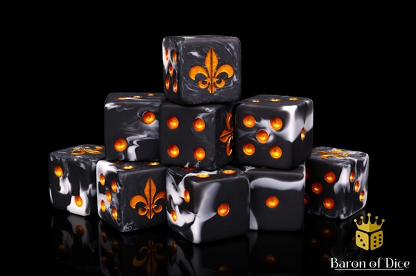 Dice Terninges 195 166   25 Terninger Baron Of Dice: D6   -sidet  Fleur De Lis Heritage  Square Corners