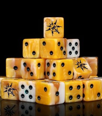 Dice Terninges 195 166   25 Terninger Baron Of Dice: D6   -sidet  Lightning Hammer Golden Hues  Square Corners