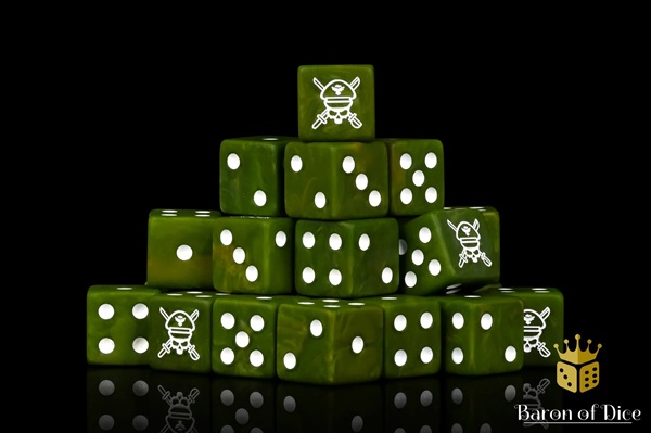 Dice Terninges 195 166   25 Terninger Baron Of Dice: D6   -sidet  Military Sergeant Camouflage  Square Corners