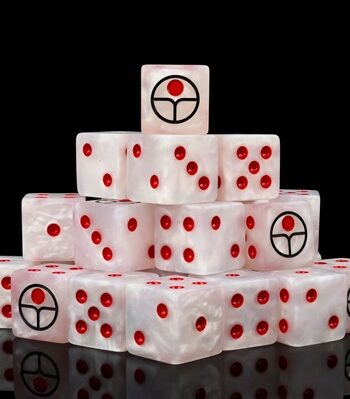 Dice Terninges 195 166   25 Terninger Baron Of Dice: D6   -sidet  Universal Peace White  Square Corners