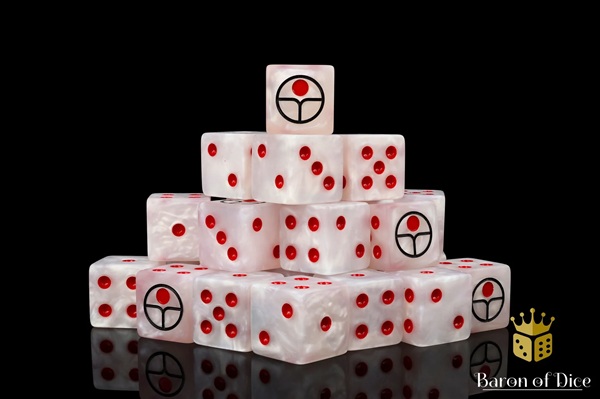 Dice Terninges 195 166   25 Terninger Baron Of Dice: D6   -sidet  Universal Peace White  Square Corners