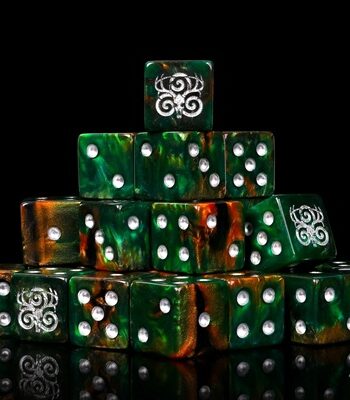 Dice Terninges 195 166   25 Terninger Baron Of Dice: D6   -sidet  Wild Hunt Dark Forest  Square Corners