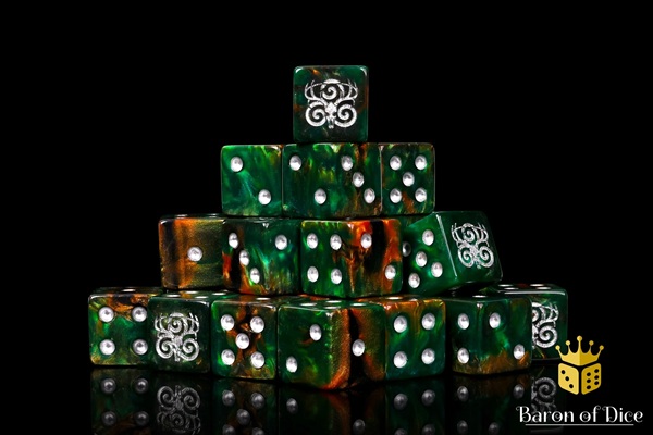 Dice Terninges 195 166   25 Terninger Baron Of Dice: D6   -sidet  Wild Hunt Dark Forest  Square Corners