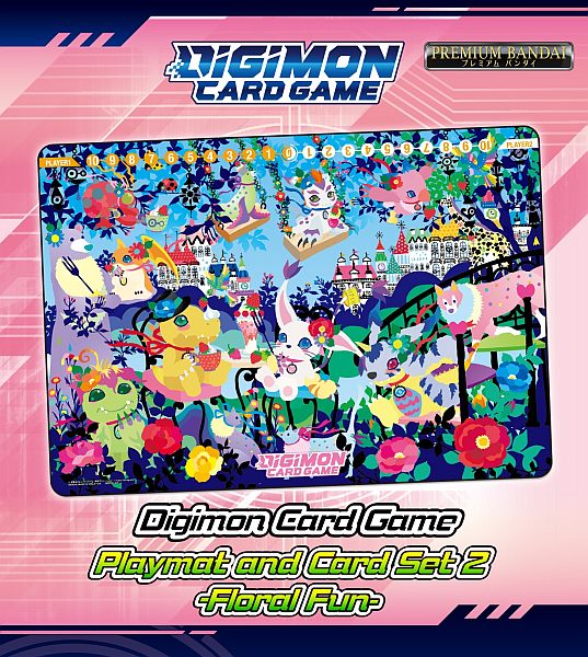 Digimon Card Game Pb09 Premium Bandai Set: Floral Fun  Playmat     Promokort
