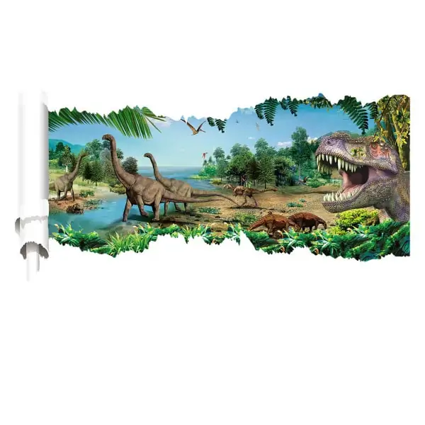 Dinosaurus Wallsticker Besøg Af -rex 90x50cm