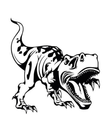 Dinosaurus Wallsticker  Brølende  -rex  42x45cm