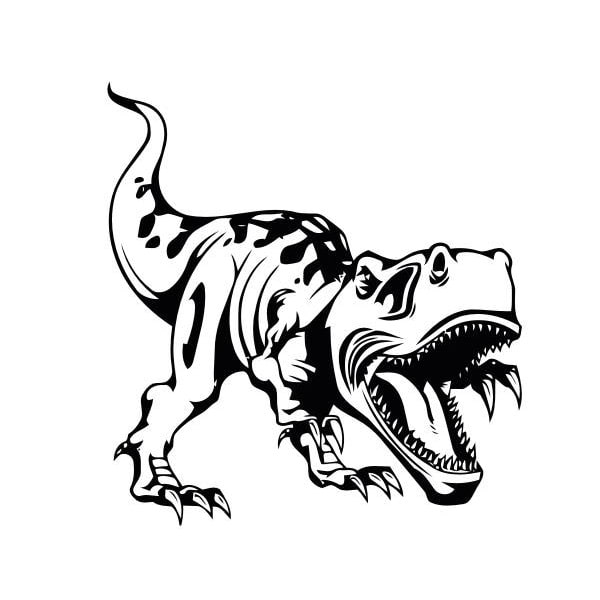 Dinosaurus Wallsticker  Brølende  -rex  42x45cm