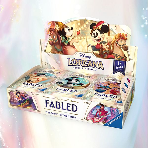 Disney Lorcana Tcg: Set   Fabled Booster Display  Box Med 24 Pakker