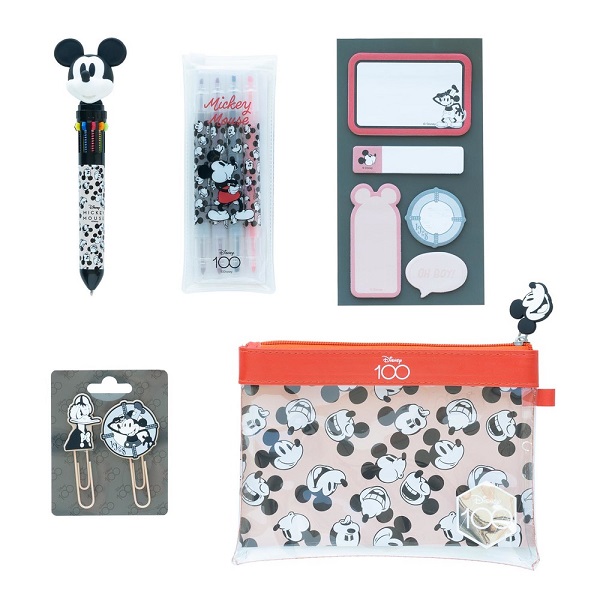 Disney Mickey 100 Anniversary Pencil Case Stationery Set