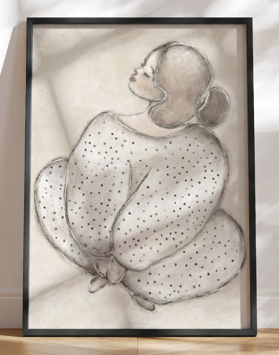 Dottet Girl Art Poster