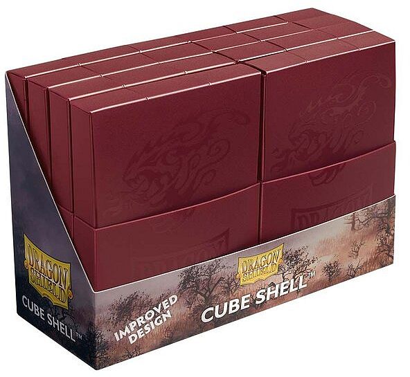 Dragon Shield Cube Shell  Deck Box  Blood Red Plads Til 8x20 Kort   Lommer Dragonshield  At-30550