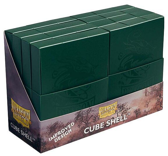 Dragon Shield Cube Shell  Deck Box  Forest Green Plads Til 8x20 Kort   Lommer Dragonshield  At-30551