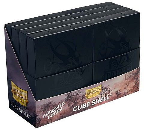 Dragon Shield Cube Shell  Deck Box  Shadow Black Plads Til 8x20 Kort   Lommer Dragonshield  At-30524