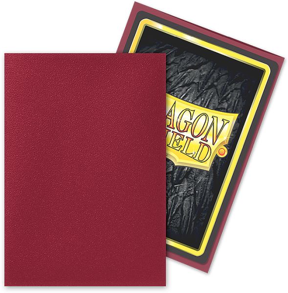 Dragon Shield Small Japanese Size Deck Protectors Matte: Blood Red    195 184    60 Lommer Dragonshield  Yugioh  Sleeves  At-11150