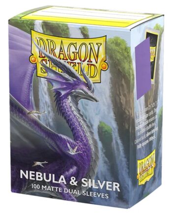 Dragon Shield Deck Protectors Matte Dual Sleeves: Nebula   Silver 100 Lommer Dragonshield Sleeves  At-15075