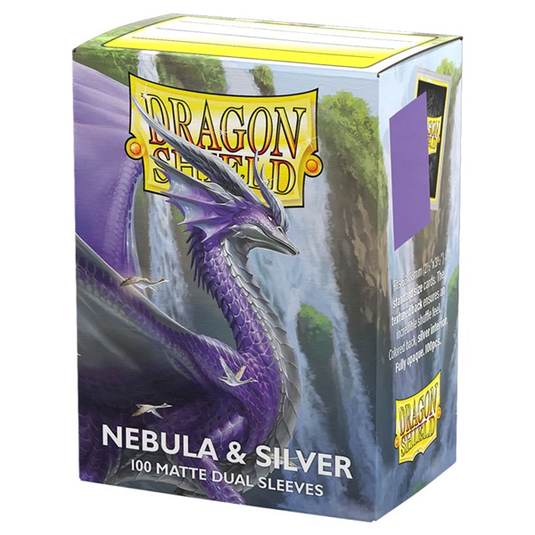 Dragon Shield Deck Protectors Matte Dual Sleeves: Nebula   Silver 100 Lommer Dragonshield Sleeves  At-15075