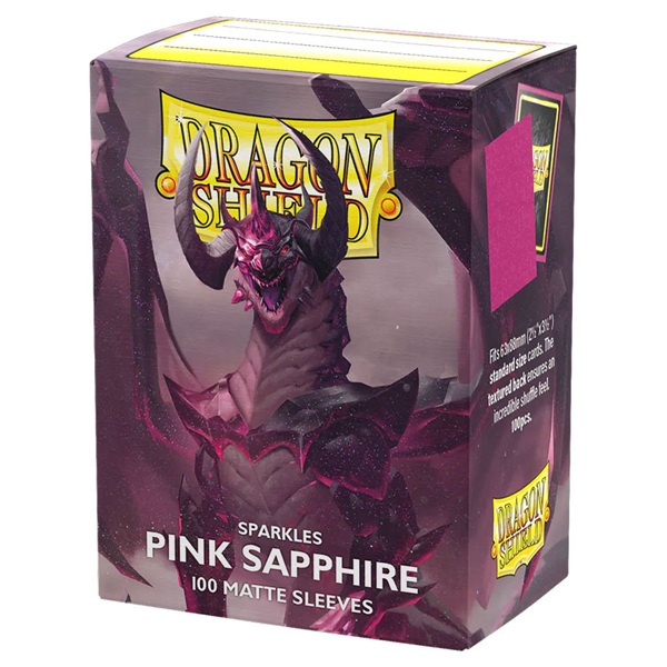 Dragon Shield Deck Protectors Matte Sleeves: Pink Sapphire 100 Lommer Dragonshield Sleeves  At-11061