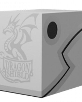 Dragon Shield Double Shell  Deck Box  Ashen White Black Plads Til 150 Kort   Lommer Dragonshield  At-30635