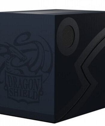 Dragon Shield Double Shell  Deck Box  Midnight Blue Black Plads Til 150 Kort   Lommer Dragonshield  At-30656