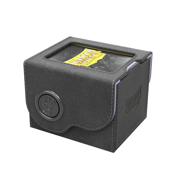 Dragon Shield: Dragon Lock System Dragon Box 100  Black   Lilac Plads Til 100  Kort   Lommer Dragonshield  At-40820