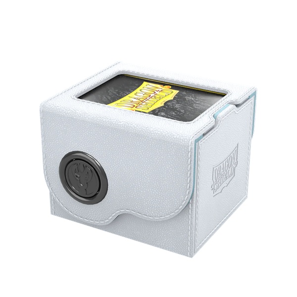 Dragon Shield: Dragon Lock System Dragon Box 100   White   Aqua Plads Til 100  Kort   Lommer Dragonshield  At-40821