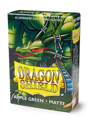 Dragon Shield Small Japanese Size Deck Protectors Matte: Apple Green  Gr 195 184    60 Lommer Dragonshield  Yugioh  Sleeves  At-11118