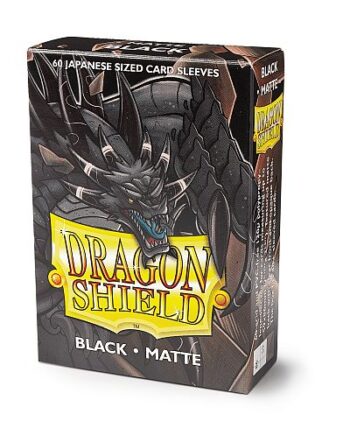Dragon Shield Small Japanese Size Deck Protectors Matte: Black  Sort  60 Lommer Dragonshield  Yugioh  Sleeves  At-11102