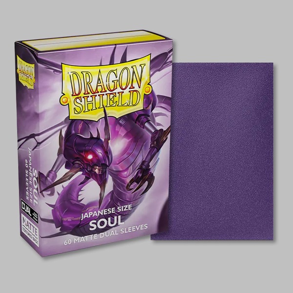Dragon Shield Small Japanese Size Deck Protectors Matte Dual: Metallic Purple Soul 60 Lommer Dragonshield  Yugioh  Sleeves  At-15162