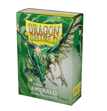 Dragon Shield Small Japanese Size Deck Protectors Matte: Emerald 60 Lommer Dragonshield Sleeves  At-11136
