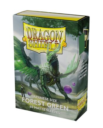 Dragon Shield Small Japanese Size Deck Protectors Matte: Forest Green 60 Lommer Dragonshield Sleeves  At-11156