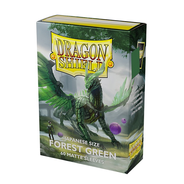Dragon Shield Small Japanese Size Deck Protectors Matte: Forest Green 60 Lommer Dragonshield Sleeves  At-11156