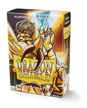 Dragon Shield Small Japanese Size Deck Protectors Matte: Gold  Guld  60 Lommer Dragonshield  Yugioh  Sleeves  At-11106
