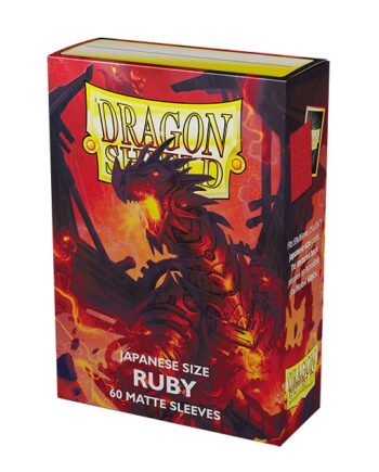 Dragon Shield Small Japanese Size Deck Protectors Matte: Ruby 60 Lommer Dragonshield Sleeves  At-11137