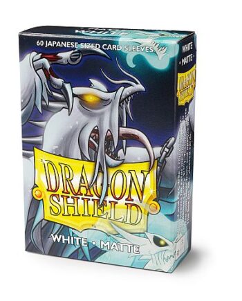 Dragon Shield Small Japanese Size Deck Protectors Matte: White  Hvid  60 Lommer Dragonshield  Yugioh  Sleeves  At-11105