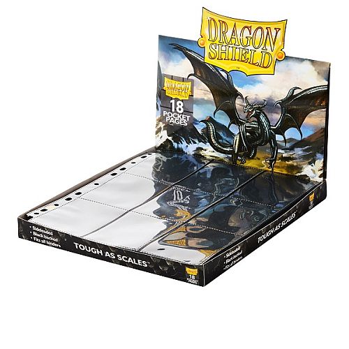 Dragon Shield 18-pocket Pages: Classic  Mappelommer Til Ringbind 11 Huller  Side-loading Black  Sort   50