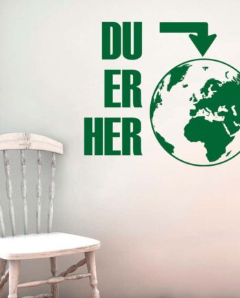 Du Er Her Jorden Wallsticker