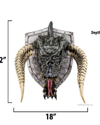 Dungeons   Dragons       Foam Figure Wall Trophy: Black Dragon Plaque