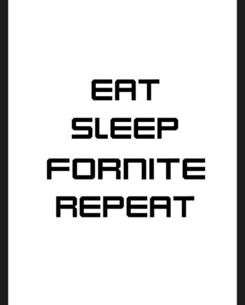 Eat Sleep Fortnite Repeat Gamer Plakat