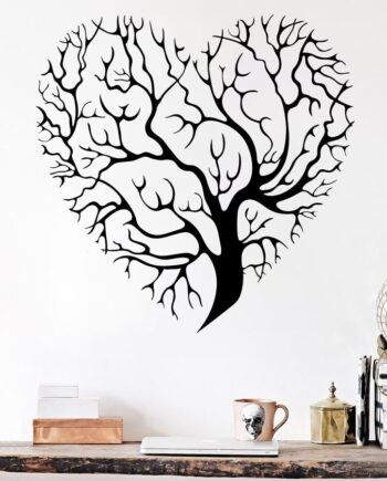 Egetræ Hjerte Wallsticker