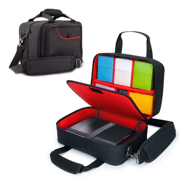 Enhance Gaming: Usa Gear Magic: The Gathering Mtg Deck Travel Bag Card Protector Bag With Strap  Red