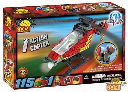 Fire Squad Action Helicopter  Cobi Construction Blocks