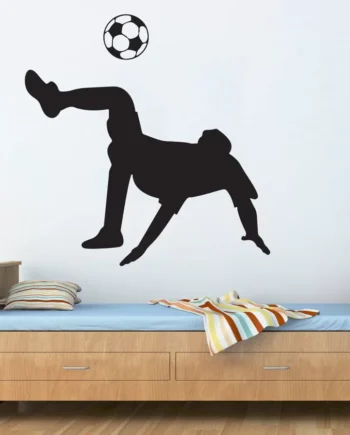 Fodboldspiller Laver Saksespark Wallsticker