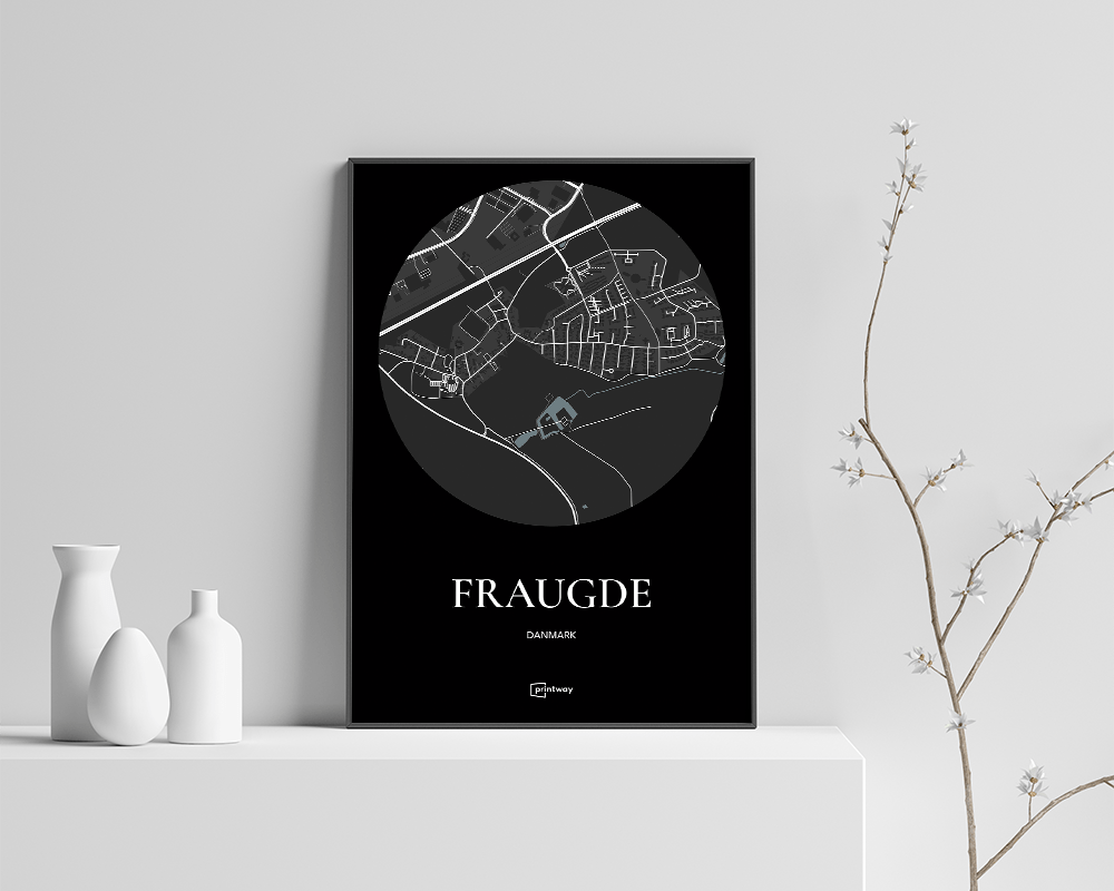 Fraugde Plakaten Rundt Kort Sort 70 100 Cm B1