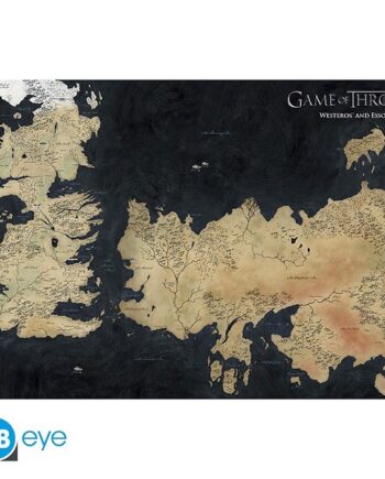 Game Of Thrones Westeros Map Poster Plakat