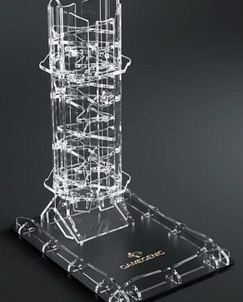Gamegenic Crystal Twister Dice Tower With Tray