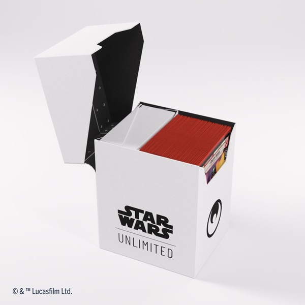 Gamegenic Deck Box: Star Wars: Unlimited Soft Crate White  Hvid Black  Sort